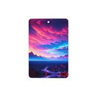 Poezjzw Ambientadores de coche con patrón de pintura de paisaje para fotografía, 6 unidades, rectangulares colgantes, tabletas de aromaterapia, ambientadores perfumados para dormitorio y baño