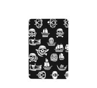 Poezjzw Ambientadores de coche con patrón de piratas en blanco y negro, 6 unidades, rectangulares, para colgar en tabletas de aromaterapia, ambientadores perfumados para dormitorio y baño