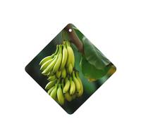 Poezjzw Ambientadores de coche con patrón de plátano, 4 unidades, tabletas cuadradas de aromaterapia para colgar, ambientadores perfumados para dormitorio, armario, zapatos