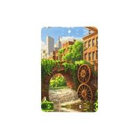 Poezjzw Ambientadores de coche con patrón de puente de arco de Waterwheel, 6 unidades, rectangulares colgantes, tabletas de aromaterapia, ambientadores perfumados para dormitorio, armario, zapatos