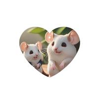 Poezjzw Ambientadores de coche con patrón de ratas madre e hijo, 4 unidades, en forma de corazón, pastillas de aromaterapia, ambientadores perfumados para dormitorio y baño