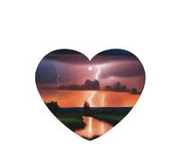 Poezjzw Ambientadores de coche con patrón de relámpago al atardecer, 6 unidades, en forma de corazón, para colgar en tabletas de aromaterapia, ambientadores perfumados para dormitorio y baño