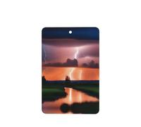 Poezjzw Ambientadores de coche con patrón de relámpago al atardecer, 6 unidades, rectangulares colgantes, tabletas de aromaterapia, ambientadores perfumados para dormitorio y baño