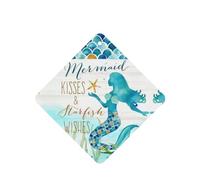 Poezjzw Ambientadores de coche con patrón de sirena, 4 unidades, cuadrados, para colgar, tabletas de aromaterapia, ambientadores perfumados para dormitorio, armario, zapatos