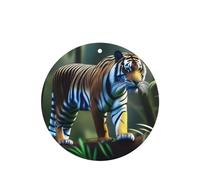 Poezjzw Ambientadores de coche con patrón de tigre de la suerte, 4 unidades, forma redonda, para colgar, tabletas de aromaterapia, ambientadores perfumados para dormitorio y baño