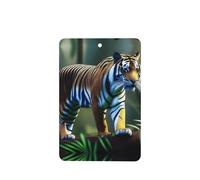 Poezjzw Ambientadores de coche con patrón de tigre de la suerte, 4 unidades, rectangulares colgantes, tabletas de aromaterapia, ambientadores perfumados para dormitorio y baño