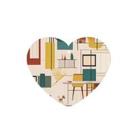 Poezjzw Ambientadores de coche con patrón moderno de mediados de siglo, 6 unidades, en forma de corazón, para colgar en tabletas de aromaterapia, ambientadores perfumados para dormitorio y baño