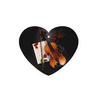 Poezjzw Ambientadores para coche con aroma a lavanda en forma de corazón, patrón de partituras de violín, 6 tabletas de aromaterapia para armario, zapatero, eliminar
