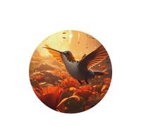 Poezjzw Ambientadores para coche con diseño de colibrí tulipán, 4 unidades, forma redonda, para colgar, tabletas de aromaterapia, ambientadores perfumados para dormitorio, armario, zapatos