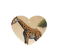 Poezjzw Ambientadores para coche con diseño de jirafa madre e hijo, 4 unidades, en forma de corazón, para colgar en tabletas de aromaterapia, ambientadores perfumados para dormitorio y baño