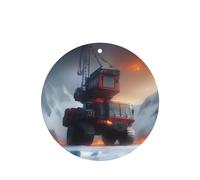 Poezjzw Ambientadores para coche con patrón de hielo y fuego, 6 unidades, forma redonda, para colgar en tabletas de aromaterapia, ambientadores perfumados para dormitorio y baño