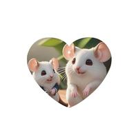 Poezjzw Ambientadores para coche con patrón de ratas madre e hijo, 6 unidades, en forma de corazón, pastillas de aromaterapia, ambientadores perfumados para dormitorio y baño