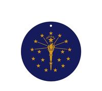 Poezjzw Ambientadores para coche, diseño de bandera del estado de Indiana, 6 unidades, forma redonda, para colgar, aromaterapia, ambientadores perfumados para dormitorio y baño