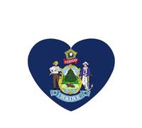 Poezjzw Ambientadores para coche, diseño de bandera del estado de Maine, 6 unidades, en forma de corazón, para colgar, aromaterapia, ambientadores perfumados para dormitorio y baño