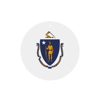 Poezjzw Ambientadores para coche, diseño de bandera del estado de Massachusetts, 6 unidades, forma redonda, para colgar, tabletas de aromaterapia, ambientadores perfumados para dormitorio y baño