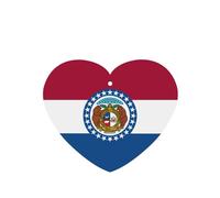 Poezjzw Ambientadores para coche, diseño de bandera del estado de Missouri, 6 unidades, en forma de corazón, para colgar, aromaterapia, ambientadores perfumados para dormitorio y baño