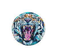 Poezjzw Ambientadores para coche, diseño de cabeza de tigre, 4 unidades, forma redonda, para colgar, aromaterapia, ambientadores perfumados para dormitorio y baño