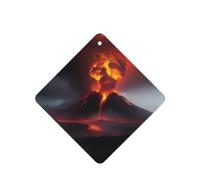 Poezjzw Ambientadores para coche, diseño de erupción de volcán, 4 unidades, tabletas cuadradas de aromaterapia, ambientadores perfumados para dormitorio, armario, zapatos