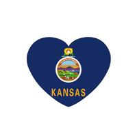 Poezjzw Ambientadores para coche, diseño de la bandera del estado de Kansas, 6 unidades, en forma de corazón, para colgar en tabletas de aromaterapia, ambientadores perfumados para dormitorio y baño