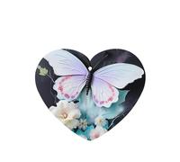Poezjzw Ambientadores para coche, diseño de mariposa blanca, 4 unidades, en forma de corazón, para colgar en tabletas de aromaterapia, ambientadores perfumados para dormitorio y baño