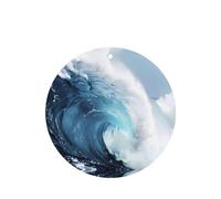Poezjzw Ambientadores para coche, diseño de olas del océano, 4 unidades, forma redonda, para colgar, tabletas de aromaterapia, ambientadores perfumados para dormitorio, armario, zapatos