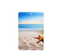 Poezjzw Ambientadores para coche, diseño de tierras de estrellas de mar, 6 unidades, rectangulares, para colgar en tabletas de aromaterapia, ambientadores perfumados para dormitorio y baño