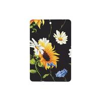 Poezjzw Ambientadores rectangulares con aroma a lavanda para coche, diseño de girasoles y manzanilla, 6 unidades, tabletas de aromaterapia para armario de zapatos