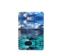Poezjzw Ambientadores rectangulares con aroma a lavanda para coche, diseño de hermosa vista del mar, 4 tabletas de aromaterapia para armario, zapatero, eliminar