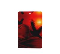 Poezjzw Ambientadores rectangulares con aroma a lavanda para coche, diseño de pájaro, amor, corazón, arte, 4 unidades, tabletas de aromaterapia para armario, zapatero, eliminar