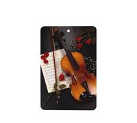 Poezjzw Ambientadores rectangulares con aroma a lavanda para coche, diseño de partituras de violín, 4 piezas, tabletas de aromaterapia para armario, zapatero, eliminar