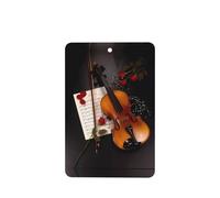 Poezjzw Ambientadores rectangulares con aroma a lavanda para coche, diseño de partituras de violín, 6 unidades, tabletas de aromaterapia para armario, zapatero, eliminar