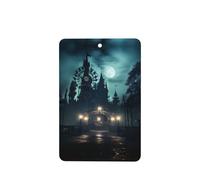 Poezjzw Ambientadores rectangulares con aroma a lavanda para coche, diseño del fantasma en la noche, 6 tabletas de aromaterapia para armario y zapatos
