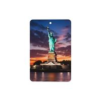 Poezjzw Ambientadores rectangulares con aroma a lavanda para coche, estatua de la libertad, patrón de Estados Unidos, 6 tabletas de aromaterapia para armario y zapatos
