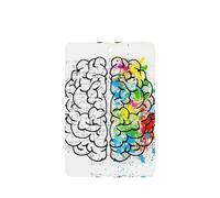 Poezjzw Ambientadores rectangulares con aroma a lavanda para coche, imagen geométrica del cerebro con patrón científico, 4 tabletas de aromaterapia para armario, zapatero, eliminar