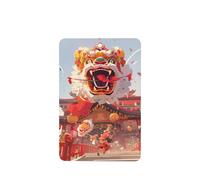 Poezjzw Ambientadores rectangulares con aroma a lavanda para coche, patrón de danza de león, 4 tabletas de aromaterapia para armario y zapatos