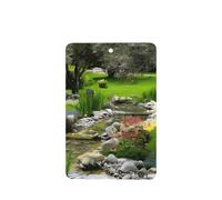 Poezjzw Ambientadores rectangulares con aroma a lavanda para coche, patrón de hierba verde primavera, 6 unidades, tabletas de aromaterapia para armario, zapatero, eliminar