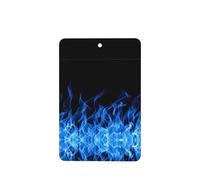 Poezjzw Ambientadores rectangulares con aroma a lavanda para coche, patrón de llama azul, 4 tabletas de aromaterapia para armario, zapatero, eliminar