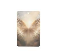 Poezjzw Ambientadores rectangulares con aroma a lavanda para coche, patrón de plumas de ángel, 4 tabletas de aromaterapia para armario y zapatos
