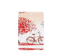 Poezjzw Ambientadores rectangulares con aroma a lavanda, para el día de San Valentín, bicicleta, árbol, corazón rojo, patrón de ciclo, 4 unidades, tabletas de aromaterapia para armario, zapatero
