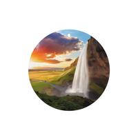 Poezjzw Ambientadores redondos para coche, aroma a lavanda, cascada, río, campo, atardecer, 4 unidades, tabletas de aromaterapia para armario, zapatero, eliminar