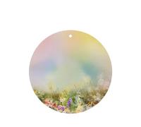 Poezjzw Ambientadores redondos para coche, con aroma a lavanda, patrón de flores de primavera, 4 unidades, tabletas de aromaterapia para armario de zapatos