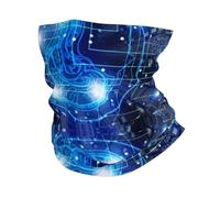 POEZJZW Bandana con impresión cerebral de inteligencia artificial, bufanda para la cara, calentador de cuello, multifuncional, sin costuras