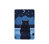 Poezjzw Bear Bathing Under The Stars - Ambientadores para coche, 6 unidades, rectangulares colgantes, tabletas de aromaterapia, ambientadores perfumados para dormitorio y baño