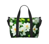 Poezjzw Blooming Jasmine - Bolsa de viaje para equipaje de mano, resistente al agua, para fin de semana, para la noche, plegable, Negro -, Talla única