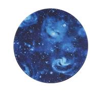 POEZJZW Blue Universe Space Galaxy - Alfombrilla de mouse redonda con base de goma antideslizante, adecuada para juegos, computadora portátil, 7.9 x 7.9 pulgadas.