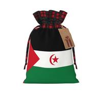 POEZJZW Bolsa de regalo con cordón de la bandera del Sáhara Occidental, bolsa de aperitivos, bolsa de caramelos, perfecta para celebraciones, Navidad, cumpleaños, fiestas, etc