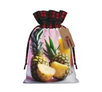 POEZJZW Bolsa de regalo con cordón para jugo de piña, bolsa de aperitivos, bolsa de caramelos, perfecta para celebraciones, Navidad, cumpleaños, fiestas, etc