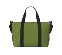 Poezjzw Bolsa de viaje color verde oscuro sólido para fin de semana, bolsas de mano de mano para mujeres, bolsas de hospital para trabajo de parto y parto, bolsa de equipaje nocturna, color negro,