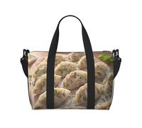Poezjzw Bolsa de viaje con albóndigas al vapor, bolsa de equipaje resistente al agua, bolsa de viaje para fin de semana, bolsa plegable, Negro -, Talla única