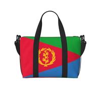 Poezjzw Bolsa de viaje con bandera de Eritrea, bolsa de mano de mano de semana para mujer, bolsas de hospital para trabajo de parto y parto, bolsa de equipaje nocturna, color negro, talla única, color